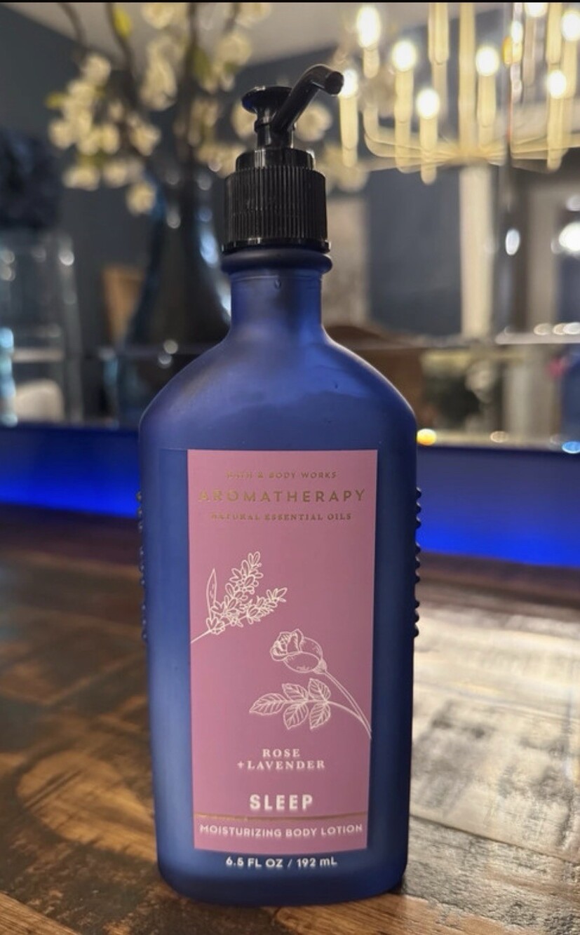 Bath & Body Works Aromatherapy SLEEP Rose + Lavender Body Lotion 6.5 oz NEW!